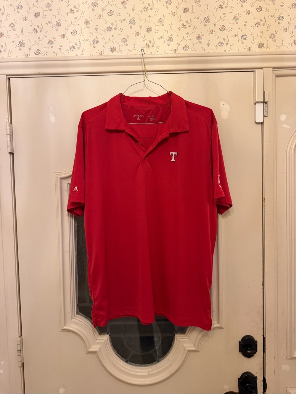 Antigua Red Texas Rangers Performance Polo
